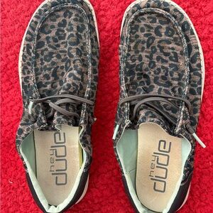 Hey Dude Women's Brown Leopard Flats